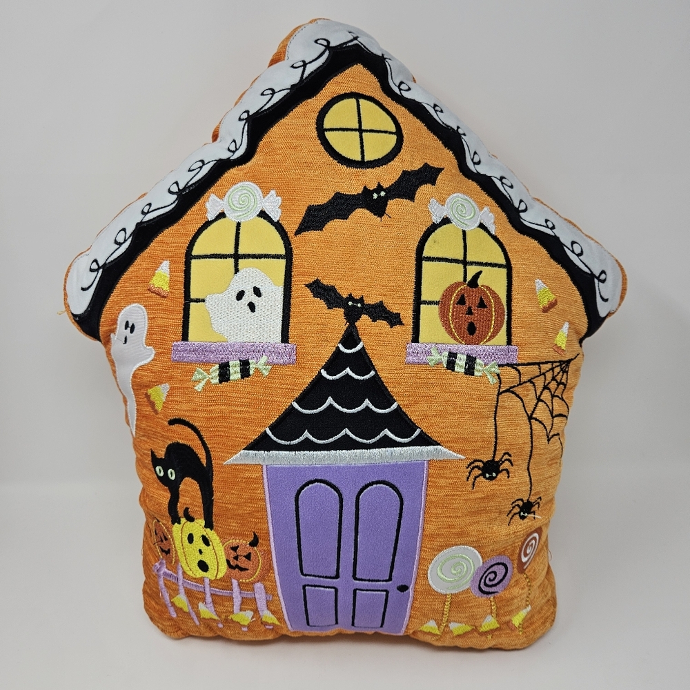 Isaac Mizrahi Spooky Halloween House Pillow
